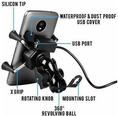 SRPHERE SR-SPIDER HOLDER Bike Mobile Charger 2.1 A Bike Mobile Charger