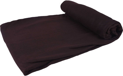 n g products Solid Single Fleece Blanket for  Mild Winter(Polyester, Brown)
