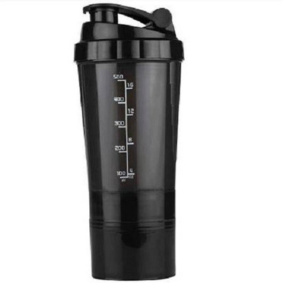 COMBOKINGS 500 ml Plastic Shaker(Pack of 1, Black)