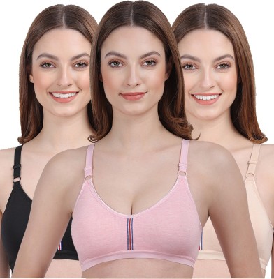 AMOUR SECRET Women T-Shirt Lightly Padded Bra(Pink, Beige, Black)