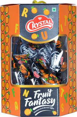 crystal Fruit Fantasy Orange Toffee Candy Gift Hamper for Family Pack Orange Toffee