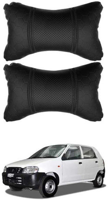 RONISH Black Leatherite Car Pillow Cushion for Maruti Suzuki(Rectangular, Pack of 2)