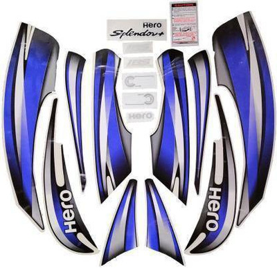 SunStick Sticker & Decal for Bike(Blue, Multicolor)