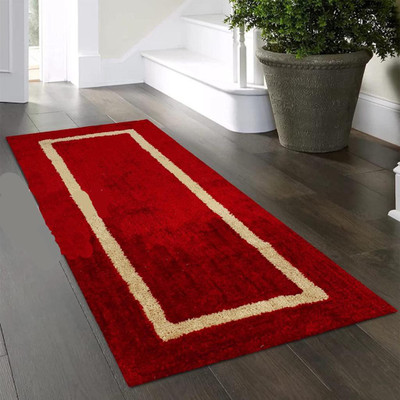 SPA Furnishing Red Polyester Area Rug(2 ft,  X 5 ft, Rectangle)