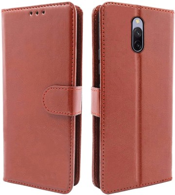 Juberous Flip Cover for Mi Redmi 8A, Mi Redmi 8A Dual(Brown, Cases with Holder, Pack of: 1)