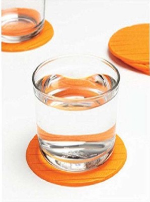 NILORO Round Reversible Rubber Coaster Set(Pack of 3)