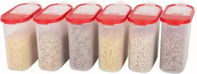 Flipkart SmartBuy Plastic Utility Container  - 1.8 L(Pack of 6, Red)