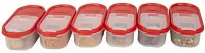 Flipkart SmartBuy Plastic Utility Container  - 525 ml(Pack of 6, Red)