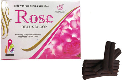 Adhvik Box Pack of 1 (20 Sticks Each Box) Pure Rose Fragrance Premium Dhoop Sticks Rose Dhoop
