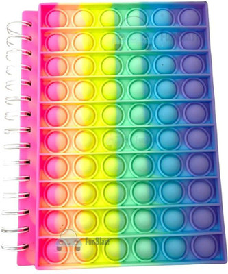 FunBlast Pop It Diary A5 Diary Ruled 80 Pages(Multicolor)