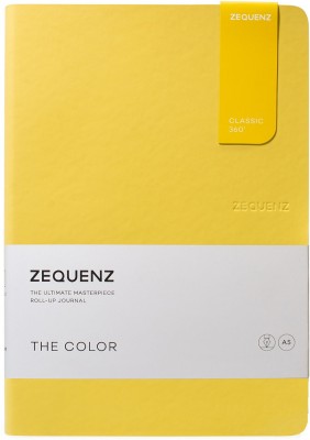 Zequenz A5 Size 14.8x21cm Color Series 80gsm Cream Coloured Paper 360 Degree Flexible A5 Notebook Ruled 200 Pages(Mustard)