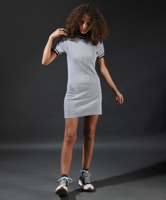CAMPUS SUTRA Women Bodycon Grey Mini/Short Dress