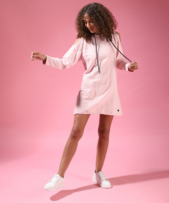CAMPUS SUTRA Women A-line Pink Knee Length Dress
