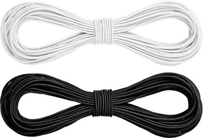 Shihen Elastic Thread and Cord White, Black Elastic(20 m)