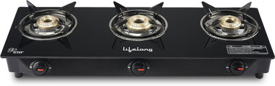 Lifelong LLGS930 Glass Top 3 Burner (ISI Certified,1 Year Warranty with Doorstep Service) Glass Manual Gas Stove(3 Burners) Lifelong LLGS930 Glass Top 3 Burner (ISI Certified,1 Year Warranty with Doorstep Service) Glass Manual Gas Stove(3 Burners)