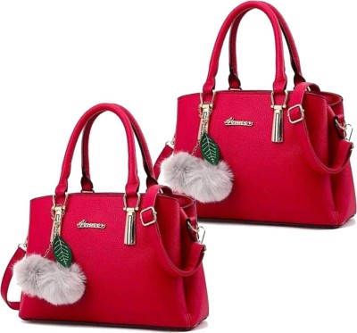 khatushyam collection Women Red, Red Hand-held Bag(Pack of: 2)