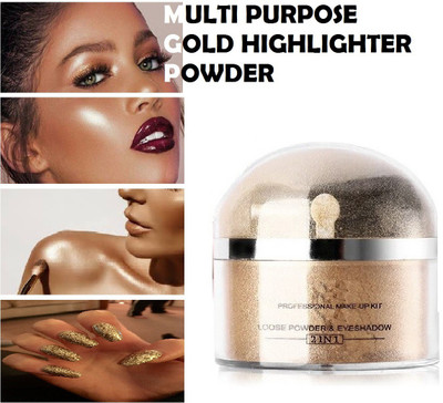 MYEONG SHIMMERY SHINY ILLUMINATOR MAKEUP BASE POWDERY GOLDEN HIGHLIGHTER Highlighter(GOLD)