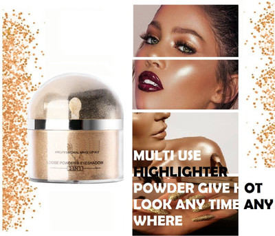 MYEONG SHIMMERY SHINY ILLUMINATOR MAKEUP BASE POWDERY GOLDEN HIGHLIGHTER GLOW Highlighter(GOLD)