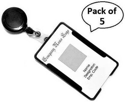 Dey 's stationery store Plastic ID Badge Holder(Pack of 5)