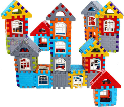 HENGLOBE Building Blocks Set Educational Toy Learning Activity Game for Kids Toys 50 pcs(Multicolor)
