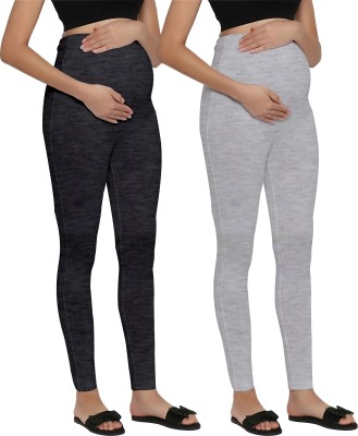 Lenam Maternity Wear Legging(Grey, Solid)