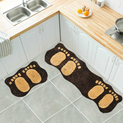 SPA Furnishing Microfiber Floor Mat(Brown, Large, Pack of 2)