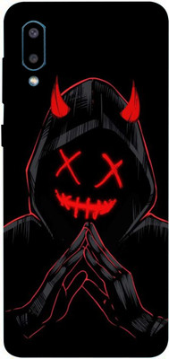 TJ CREATION SAMSUNG GALAXY M02 Mobile Skin(Ultra Super Black Devil Skin With High Matte Finish.)