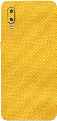 BugguSkin SAMSUNG GALAXY M02 Mobile Skin(Ultra Super Yellow Carbon Fiber Skin With High Matte Finish.)