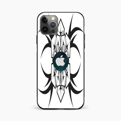 qth apple iphone 12 pro Mobile Skin(White, Black)
