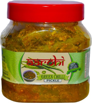 Aarohi Natural Organic Home Made Spicy & Tasty Dry Green Chilli Green Chilli Pickle(500 g)