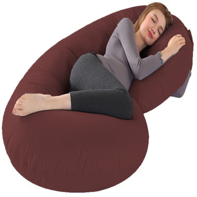 Texlux Microfibre Solid Pregnancy Pillow Pack of 1(Maroon)