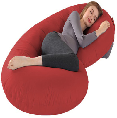Texlux Microfibre Solid Pregnancy Pillow Pack of 1(Red)