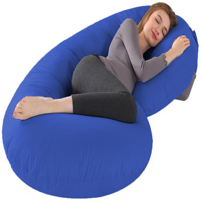 Texlux Microfibre Solid Pregnancy Pillow Pack of 1(Nevy Blue)