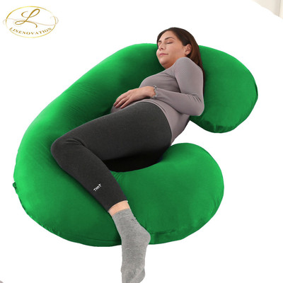 Linenovation Microfibre Solid Pregnancy Pillow Pack of 1(Green)