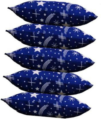 SAVIMA FASHION Microfibre Abstract Sleeping Pillow Pack of 5(Blue)