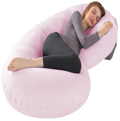 Texlux Microfibre Solid Pregnancy Pillow Pack of 1(Pink)