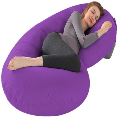 Texlux Microfibre Pregnancy Pillow Pack of 1 Solid(Purple)
