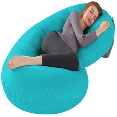 Texlux Microfibre Solid Pregnancy Pillow Pack of 1(Turquise)