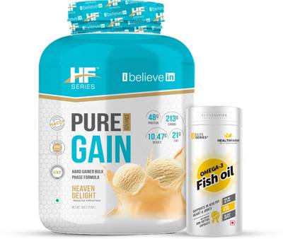 HF Series Pure Gain Hard Weight Gainer Formula+ Omega 3 Fish oil Whey Protein