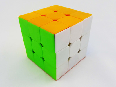 Enjoyees 3X3X3 SPEED CUBE HIGH SPEED STICKER LESS SMOOTH SWING FOR FASTER MOVEMENT(1 Pieces)