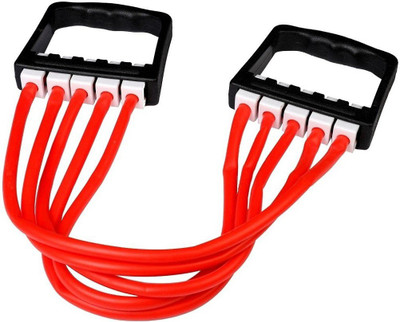 NORWICH ENTERPRISE Chest Expander Adjustable 5 Rubber Tubes for Gym/Yoga/Indoor Muscle Pulling Resistance Tube(Multicolor)