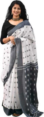 NIKHILAM Printed Handloom Pure Cotton Saree(Multicolor)