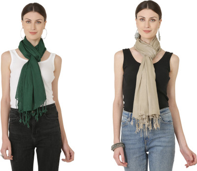 Sriyaana Solid Rayon Men & Women Scarf, Stole, Fancy Scarf