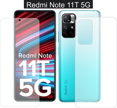 raxxy Front and Back Screen Guard for Redmi Note 11T 5G(Pack of 2)