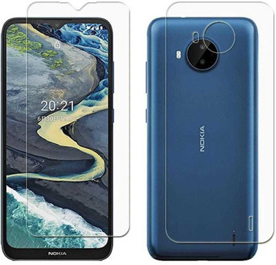 DOWRVIN Front and Back Tempered Glass for Nokia C20 + Plus(Pack of 2)
