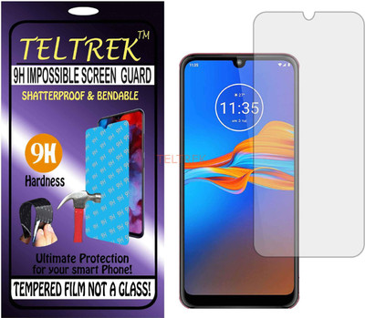 TELTREK Tempered Glass Guard for MOTOROLA MOTO E6 PLUS (Flexible Shatterproof)(Pack of 1)