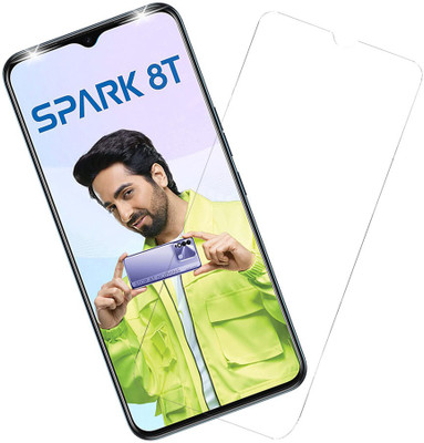 KARTRAY Tempered Glass Guard for Tecno Spark 8T(Pack of 1)