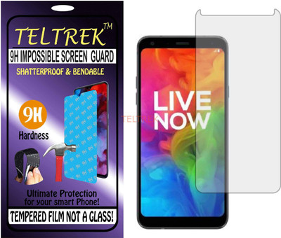 TELTREK Tempered Glass Guard for LG Q7 PLUS (Flexible Shatterproof)(Pack of 1)