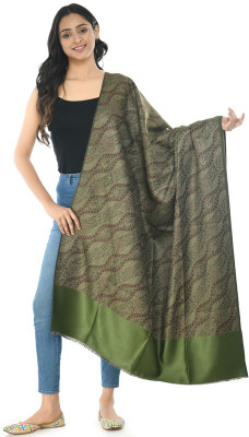 Life and style Wool Woven Women Shawl(Green)