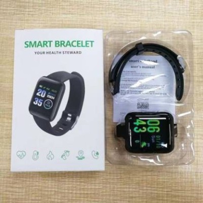DARKFIT ID-116 X Plus Smartwatch Wireless Fitness Smart Band for Men, Women & Kids(Black Strap, Size : Free)